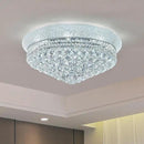 12-Light Crystal Flush Mount Chandelier Ceiling Light Fixture for Living Room Dining Room Bedroom Foyer Entryway Hallway Closet Bathroom (Chrome D24) by CozyNest Decor
