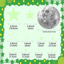 965 PCS Glow in The Dark Stars and Moon for Ceiling, Luminous Stars and Planet Wall Decals, Kids Room Decor, Glowing Galaxy Wall Stickers for Nursery Decorations (Green) by TinyTreasures Baby Boutique