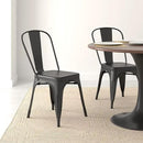 Amazon Basics Metal Dining Chairs, Matte Black, 1 Count (Pack of 4) by CozyNest Decor