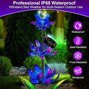 Solar Wind Spinner Outdoor, 63 Inch Metal Wind Spinner Yard Art with LED Lights, Three-Layer Flower Design Pinwheels for Yard and Garden Decor, Solar Garden Decor by CozyNest Decor