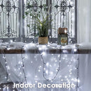 500 LEDs 172ft Green Cable Wire Christmas Light Fairy String Tree Twinkle Lights Plug in 12 Modes for Christmas Party, Outdoor, Garden, Wedding, Home Decoration (White) by GreenHaven Gardens