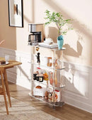 Clear Bookshelf, Acrylic Bookcase with Open Book Shelf Console Table for Entryway Office Living Room Bedroom (4 Tier Clear) by CozyNest Decor