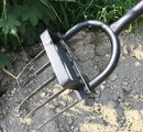 5-Tine Heavy Duty Pitch Fork for Gardening - Long Handled Digging Fork Garden Claw Weeder by GreenHaven Gardens
