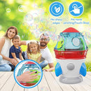 Rocket-Shaped Bubble Machine for Kids & Pets - Dual Powerful Bubble Outlets, Automatic 360° Rotation, Adjustable LED Lights & Music – Ideal for Indoor/Outdoor Birthday Parties by TinyTreasures Baby Boutique