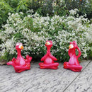 4-Inch Mini Yoga Flamingo Set – Resin Flamingo Statues for Home and Garden Decor – Fun Hawaii-Inspired Flamingo Gift for Women, Friends, and Family by GreenHaven Gardens