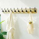 Dseap Coat Rack Wall: 38-1/4" Long, Patented, Heavy-Duty, 10-Double-Hooks Wooden Wall Mounted Coat Rack Coat Hanger Hook Rail for Winter Coats Hat Jacket Clothing, Light Brown by CozyNest Decor
