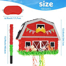 WERNNSAI Red Farm Animal Piñata - Farm Baby Shower Decorations Animal Pinata Party Game for Kids Birthday Celebrations Milk Farm Party Favor Supply with Bat Blindfold by TinyTreasures Baby Boutique