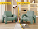 Modern Sherpa Accent Chair, Teddy Upholstered Arm Single Sofa, Cozy Fluffy Reading Chair for Living Room, Bedrooms, Corner (Mint Green) by CozyNest Decor