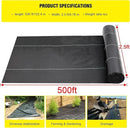 Driveway Fabric 2.5x500 ft - Commercial Weed Barrier, Heavy Duty 4OZ Landscape Fabric for Road, French Drain, Erosion Control, and Construction Projects by GreenHaven Gardens
