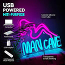 Man Cave Neon Signs Man Cave Neon Lights Sign USB Powered Dimmable LED Light for Bedroom Game Room Bar Pub Club Wall Decor Party by CozyNest Decor