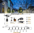 Achin Outdoor String Lights 48FT Dimmable Warm 2200K LED Patio Lights Outdoor Waterproof with 16 Plastic Bulbs Shatterproof String Lights for Outside Deck Gazebo Bistro Lights by GreenHaven Gardens