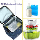 Breastmilk Cooler Bag with Ice Pack Fits 4 Bottles Up to 9 Ounce - Insulated Baby Bottle Cooler for Nursing Moms on the Go with Strap by TinyTreasures Baby Boutique