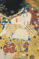 C Charlotte Home Furnishings Inc Kiss II Belgian Cushion Cover | Pure Cotton Decorative Cushion Case | Cushion Cover for Indoor Use | 17x17 Inch Cushion Cover for Living Room I by Gustav Klimt by CozyNest Decor