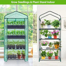 Ohuhu Mini Greenhouse for Indoor Outdoor, Small Plastic Plant Green House 4-Tier Rack Stand Portable Greenhouses with Durable PE Cover for Seedling, 2.5x1.6x5.2 FT, Ideal Gardening Gifts for Women Men by GreenHaven Gardens