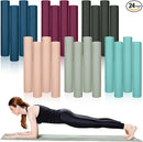 Timgle 24 Pack 68" x 24" Yoga Mat Bulk, 4mm Thick Extra Long Sports Mat Anti Slip Tear Resistant Yoga Exercise Set for Fitness Stretching Home Workout Gym and Studio by TinyTreasures Baby Boutique