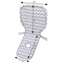 – Soft Gray and White Chevron High Chair Pad | Easy to Install Replacement Cushion | Fits Most 3-5 Point Harness High Chairs by TinyTreasures Baby Boutique