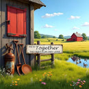 And So Together They Built A Life They Loved Tin Sign Farmhouse Wall Decor Rustic Home Decor Farm House Decorations For Home 4x16 Inch by CozyNest Decor