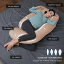 MOON PARK Pregnancy Pillows for Sleeping - U Shaped Full Body Maternity Pillow with Removable Cover - Support for Back, Legs, Belly, HIPS - 57 Inch - Brown - Cooling Cover by TinyTreasures Baby Boutique