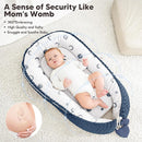 Baby Lounger - Infant Lounger Pillow for Newborn 0-24 Months, Soft, Breathable & Portable Baby Lounger Pillow for Boys & Girls, Cozy Baby Floor Seat for Home & Travel (Bluemoon) by TinyTreasures Baby Boutique