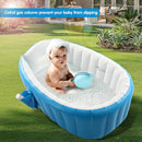 Baby Inflatable Bathtub, Portable Infant Toddler Bathing Tub Non Slip Travel Bathtub Mini Air Swimming Pool Kids Thick Foldable Shower Basin with Air Pump, Blue by TinyTreasures Baby Boutique