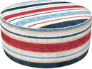 LVTXIII Inflatable Stool Ottoman Footrest with Handle, Decorative Fade-Resistant Foot Stool, Indoor or Outdoor Pouf for Home Garden and Camping Use, D21 x W 21 x H9, Stripe Red Blue by CozyNest Decor