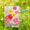 Welcome Spring Floral Garden Flags 12x18 Inch double sided,Seasonal Flowers Yard Holiday Outdoor Burlap Garden Farmhouse Decor by GreenHaven Gardens