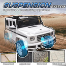 Aosom 12V Kids Electric Car, Mercedes Benz G500 Licensed Battery Powered Ride on Truck for Kids with Remote Control, Headlights, Music, Suspension & Storage for Boys and Girls, White by TinyTreasures Baby Boutique