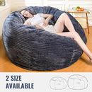 Large Bean Bag Chair, 5FT Giant Beanbag Chairs with Memory Foam Filled, Bean Bag Chairs for Adults, Ultra Soft Lazy Sofa for Living Room Bedroom (Gery) by CozyNest Decor