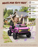 12V Electric Ride on Toys for Toddler, Ford Bronco Raptor Kids Ride on Car with Remote Control, 12 Volt Battery Powered Cars for Children with Smooth Start, Bluetooth (12V, Pink) by TinyTreasures Baby Boutique
