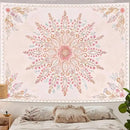Lunerfex Floral Mandala Tapestry Boho Tapestry for Bedroom Pink Tapestries Wall Hanging Living Room Wall Art and Home Decor 70x90 by CozyNest Decor