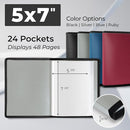 Dunwell Small Photo Album 5x7 (2-Pack), Mounting Paper, 5 x 7 Art Portfolio Binder, 24 Sleeves Display 48 Pages, Acid-Free Poly Professional Picture Book for 5x7 Artwork, Postcards by TinyTreasures Baby Boutique