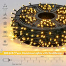 JMEXSUSS 500 LED Christmas Lights Outdoor, 173ft Warm White String Lights for Outside, 8 Modes Plug in Twinkle Light for Holiday Tree Indoor Ceiling House Decorations by GreenHaven Gardens