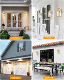 VIANIS Motion Sensor Exterior Lights for House, Dusk to Dawn Outdoor Light Fixture Lantern, Gold Waterproof Outdoor Motion Sensor Light for House, Doorway, Entryway, Garden, Hardwired, Non-Solar by GreenHaven Gardens
