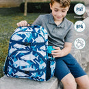 Wildkin ECO rPET 17-inch Large Backpack – Sustainable, Padded, Adjustable – Sharks by TinyTreasures Baby Boutique