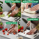 Titanium Cutting Boards for Kitchen [Set of 3], Double Sided Pure Titanium Cutting Board | Easy to Clean | Dishwasher Safe | Food-Grade Raw & Cooked Foods or Outdoor Camping Chopping Board by CozyNest Decor