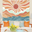 Lunerfex Boho Sun Tapestry Sunset Wall Tapestry, Mountain Tapestries for Bedroom 80s Tapestries Wall Hanging for Bedroom Living Room Decor Boho-2 70"x90" by CozyNest Decor