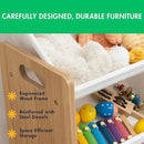 Humble Crew 9-Bin Toy Organizer – Journey Natural Wood with White Plastic Bins, 3-Tier Storage Solution for Kids' Playrooms and Nurseries by CozyNest Decor