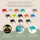 WestinTrends Outdoor Ottoman, Patio Adirondack Ottoman Foot Rest, All Weather Poly Lumber Folding Foot Stool for Adirondack Chair, Widely Used for Outside Porch Pool Lawn Backyard, Turquoise by CozyNest Decor