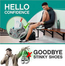 Shoe Deodorizer with Zeolites 2-Pack - Odor Eliminator, Air Freshener, Smell Absorber, Sneakers, Gym Bags, Soccer Cleats, Closets, Pet Area, Reusable - Shoe Deodorant