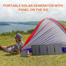 100W Portable Power Station with Foldable Solar Panel, 110V Power Bank with AC Outlet, Rechargeable Battery Generator Power supply for Outdoor, Camping, RV, Travel, Emergency Backup by TinyTreasures Baby Boutique