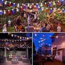 27.8Ft G40 Red White and Blue Lights String with 28 Shatterproof LED Globe Bulbs, for Memorial Day 4th of July Decorations Outdoor & Patriotic Decorations Lights for Home Party Patio Gazebo, 0.6W by GreenHaven Gardens