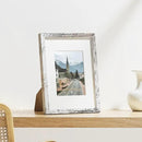 Vittanly 9x12 Picture Frames Set of 9, Shatter Resistant Plexiglass, Display 6x8 Pictures with Mat or 9x12 without Mat, Photo Frames for Wall or Tabletop, Engineered Wood, Distressed White by CozyNest Decor