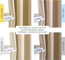 NICETOWN Room Darkening Curtains for Bedroom, Window Treatment Thermal Insulated Solid Grommet Window Treatments Sound Reducing for Living Room, Natural, Set of 2, W52 x L90 by TinyTreasures Baby Boutique