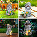 Solar Garden Outdoor Statues Sloth with 4 LED Lights,Lawn Decor Sloth Statue for Patio,Balcony,Yard,Lawn Ornament,Unique Gifts for Mom Grandma by GreenHaven Gardens