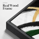 Large Framed Abstract Wall Art for Living Room, Set of 3 Modern Canvas Prints Painting Artwork for Walls, Black Green and Gold Brush Stroke Pictures for Hallway Dining Room Office Wall Decor 24x36 In by CozyNest Decor