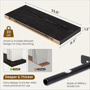 Fun Memories 24 Inch Floating Shelves for Wall, 9 Inch Deep Black Rustic Wood Wall Mounted Shelves for Bathroom, Kitchen, Living Room, Set of 2 by CozyNest Decor