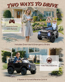 24V Ride on Toys for Big Kids, Licensed Ford F-150 Raptor 2 Seater Kids Ride on Car w/Remote Control, Toddler Electric Car w/LED Lights, Bluetooth, Truck Bed Storage, Soft Start (Black) by TinyTreasures Baby Boutique