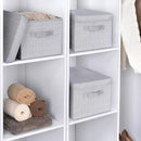 WUIKE 3 Pack Large Storage Bins with Lids, Fabric Closet Shelf Organizers, FoldableStorage Baskets with Cover for Bedroom, Herringbone Gray by CozyNest Decor