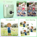 Kids Camera Instant Print, 3.0" HD 32MP 1080P Toddler Digital Camera with 3 Rolls of Printer Paper, Birthday Gifts Toy for 3-12 Year Old Girls Boys with 32GB SD Card-Green by TinyTreasures Baby Boutique
