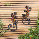 LIFFY Metal Lizard Gecko Wall Art - 2 Pack 15 Inch Metal Wall Decor, Lizard Outdoor Hanging Glass Sculpture Decoration for Yard Garden Art, Patio Fence Home, Unique Gift Ideas by GreenHaven Gardens